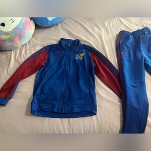 7/6x Kids Adidas Kansas Jayhawk Tracksuit